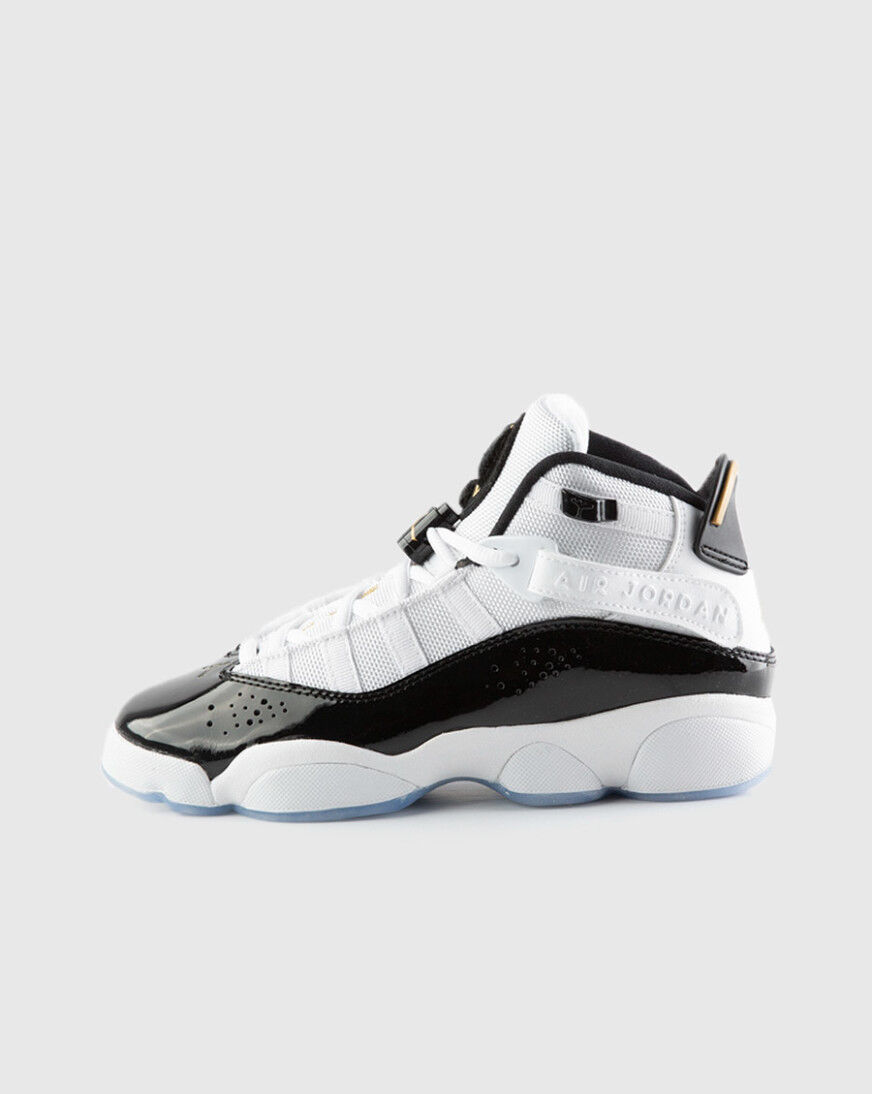 air jordans 6 rings black and white