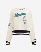 PRO STANDARD Florida Marlins Retro Classic Fleece Crewneck  LMMC314570-EBK cream 1