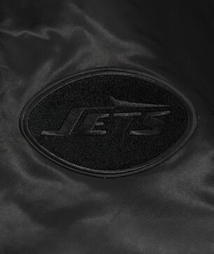New York Jets Triple Black M Satin Jacket