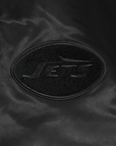 New York Jets Triple Black M Satin Jacket