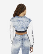 Cropped Racing Denim Jacket