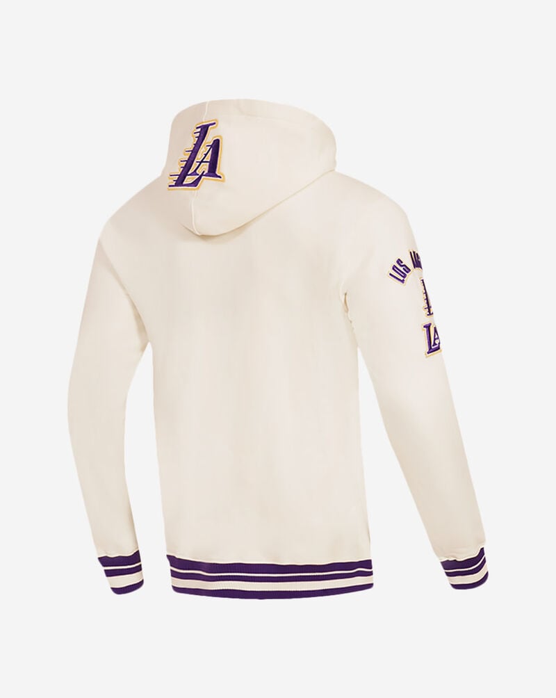 PRO STANDARD Los Angeles Lakers Retro Classic Fleece Pull Over Hoodie BLL555996-EPU cream 3