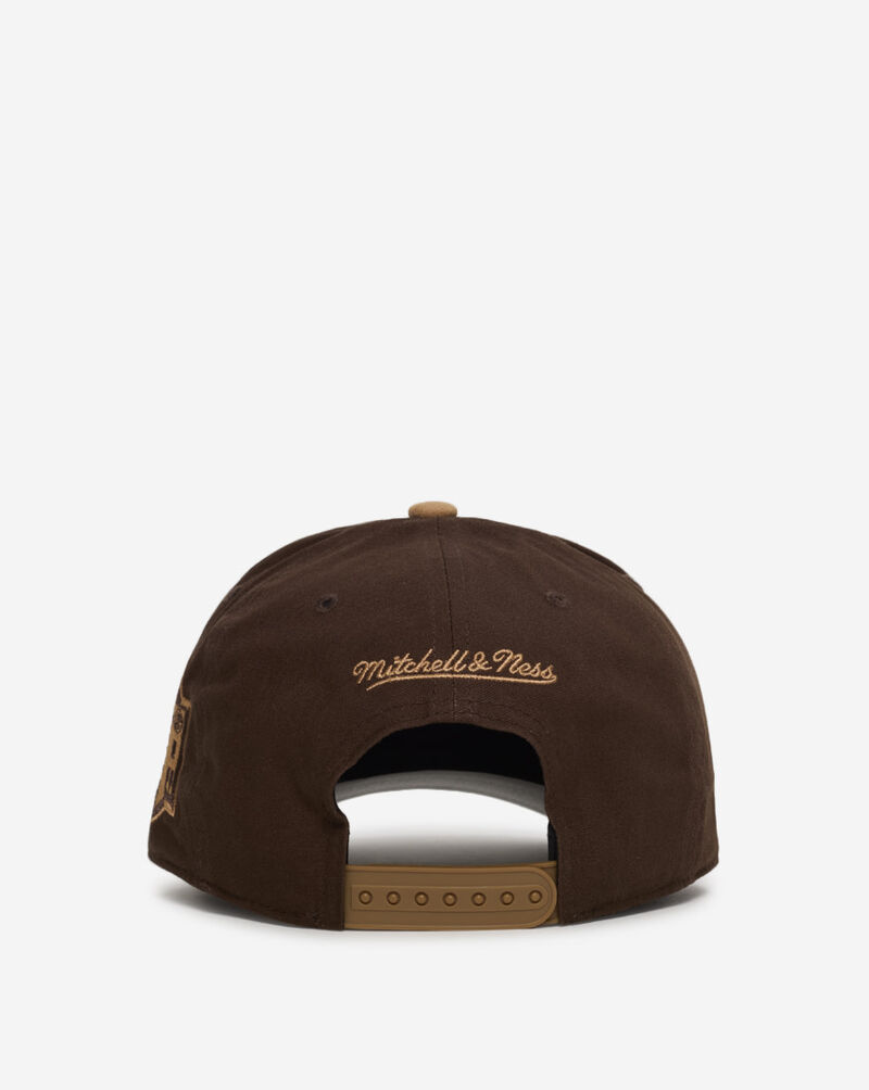 Mitchell  Ness New York Yankees Pro Pinch Lux Chain Snapback Hat HP18073-NYYBRTN Brown 3