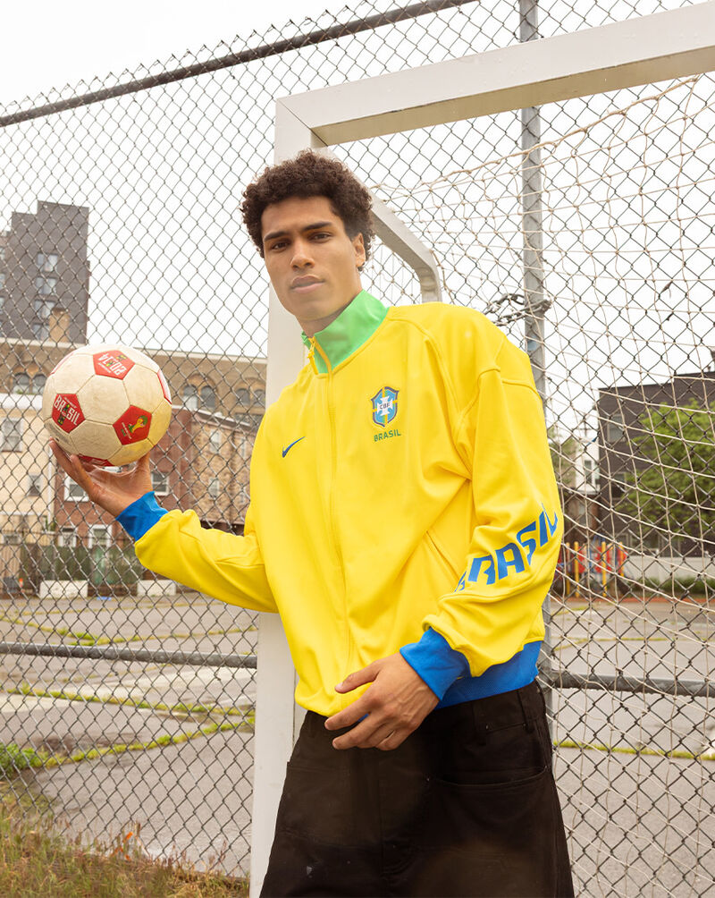 Nike Brazil Academy Pro Soccer Anthem Jacket FZ9388-718 Yellow 5