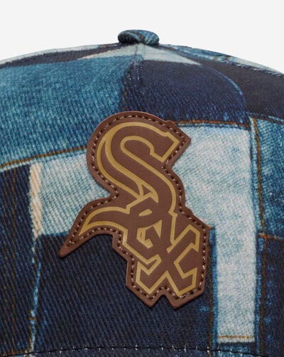 9Fifty Chicago White Sox A-Frame Denim Patchwork Snapback Hat 9Fifty Chicago White Sox A-Frame Denim Patchwork Snapback Hat