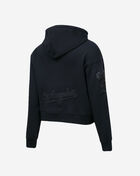 Los Angeles Dodgers Triple Black Cropped Pullover Hoodie 