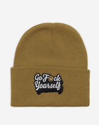 Field Grade Go F Yourself Wheat Cuff Beanie 1004960 Brown 1