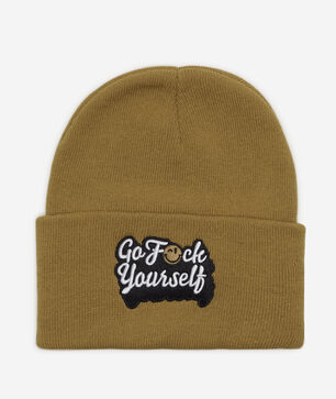 Go F Yourself Wheat Cuff Beanie