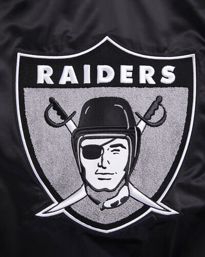 Las Vegas Raiders Retro Classic Rib Satin Jacket