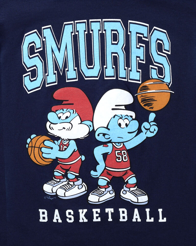 Graphic Tees Kids' Smurfs Basketball Tee 95-120 Blue 3