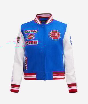 Detroit Pistons Retro Classic Rib Wool Varsity Jacket