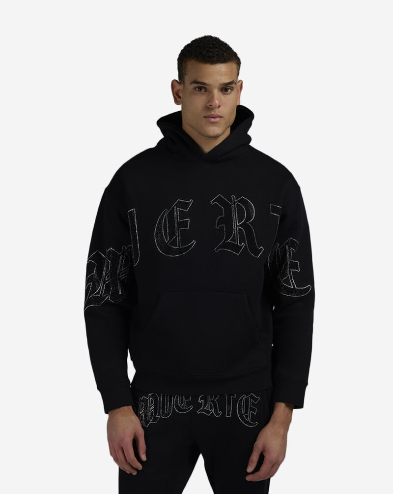 Hasta Muerte Muerte OE Embossed Hoodie HMOEEMBOSSHOOD-BLK Black 1