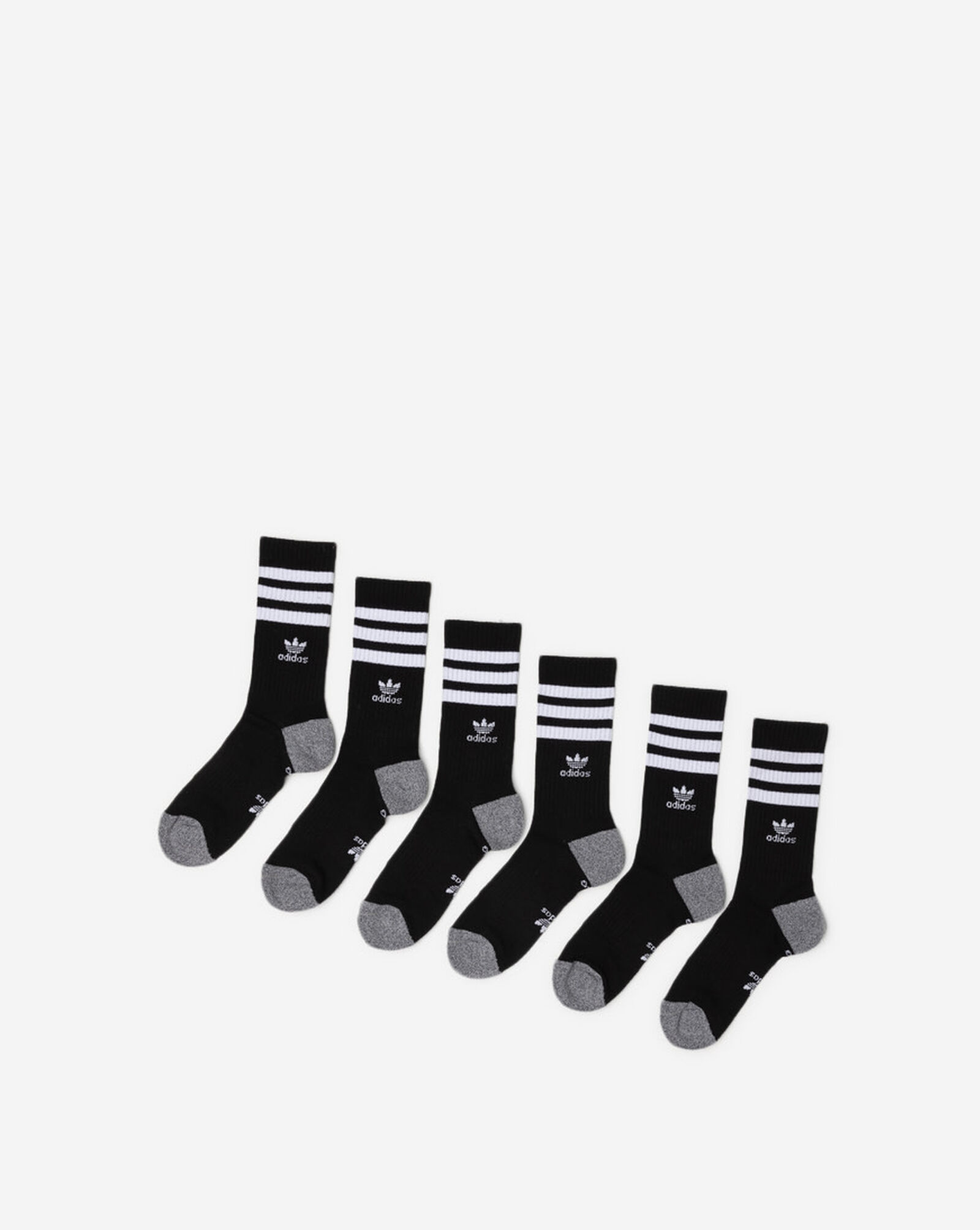 Shop adidas Originals Roller 2 3PK Crew Socks FZ6714C black | SNIPES USA