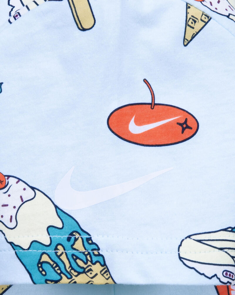 Nike Little Kids' Sole Food Print Basic Tee 86M101-G25 Blue 2