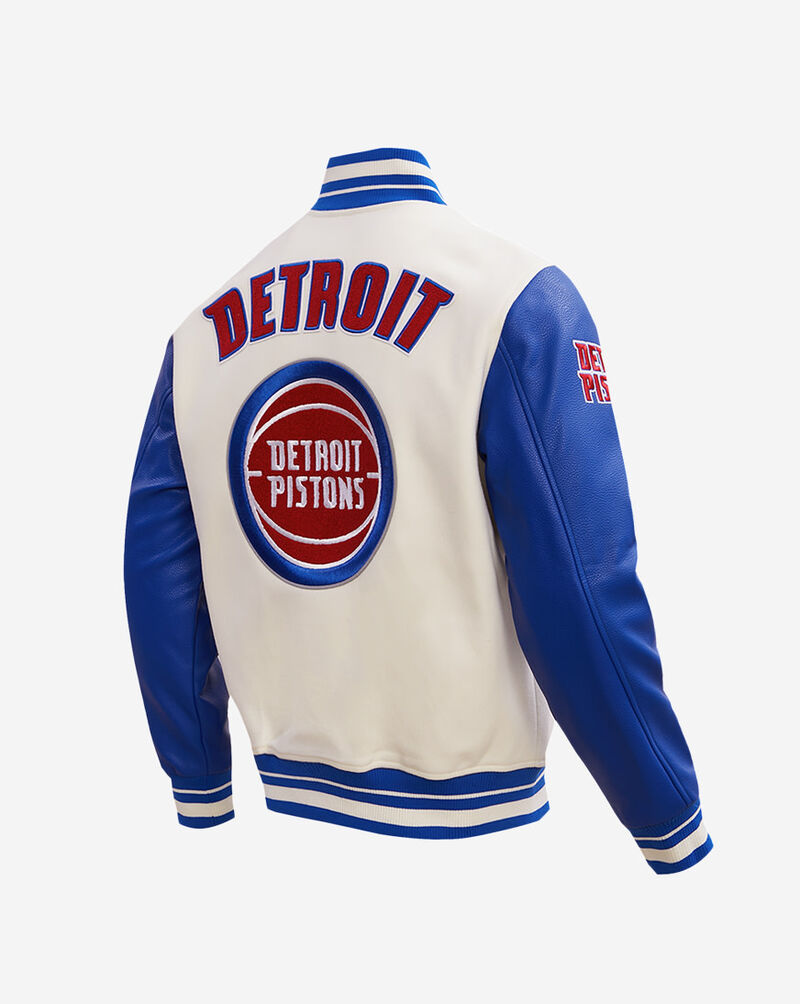 PRO STANDARD Detroit Pistons Retro Classic Rib Wool Varsity Jacket BDP656057-ERB cream 3