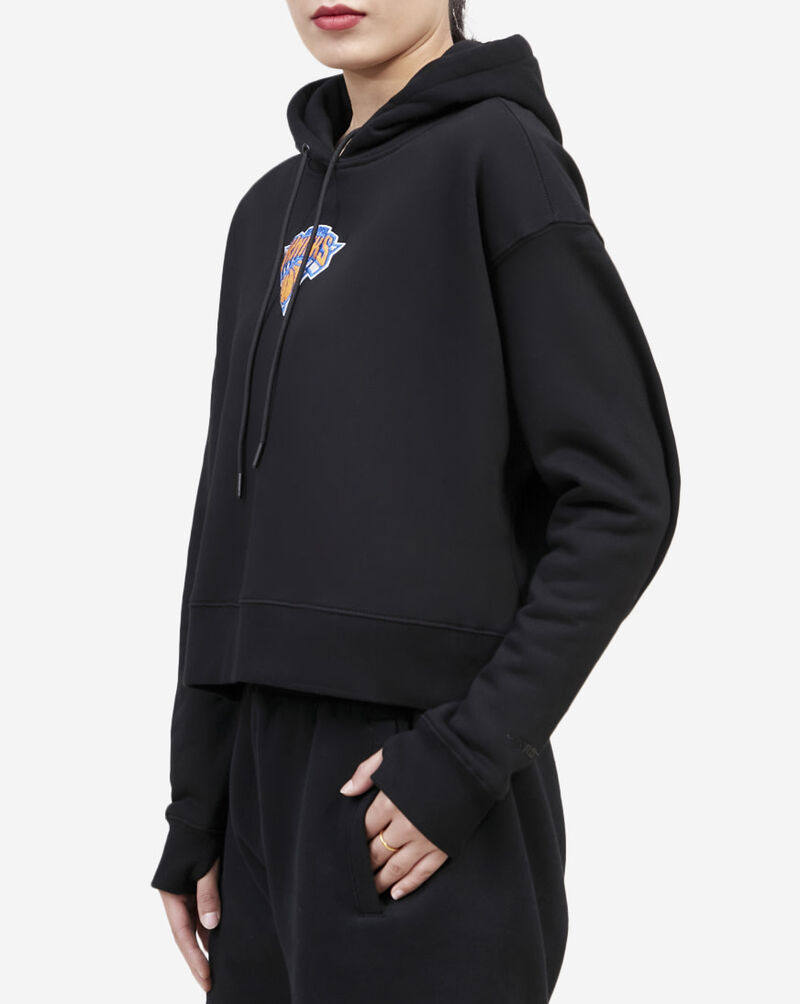 PRO STANDARD New York Knicks Classic Cropped Pullover Hoodie BNKC55264-BLK Black 4
