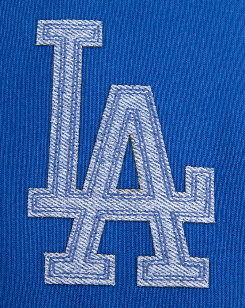 PRO STANDARD Los Angeles Dodgers Varsity Blues Fleece Crewneck  LLDC38407-DBL Blue 2