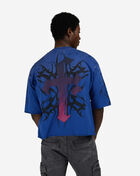 First Row Dystopian Jewel Terry Crop Tee FRM1060S-BLU Blue 2