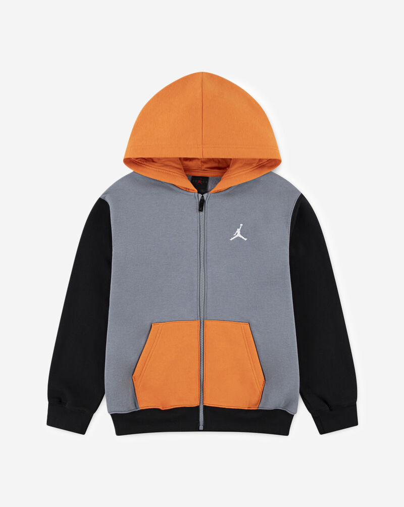 Jordan Big Kids' Colorblock Full Zip Hoodie 95F115-J8F Grey 1