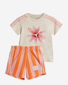 adidas Kids' Summer Glow Tee and Short Set KC0771-SEMIPINKSPARK Pink 1