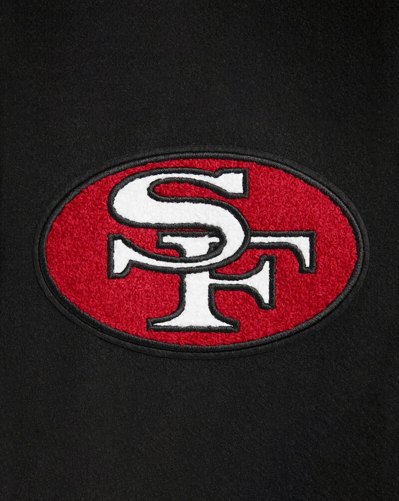 PRO STANDARD San Francisco 49Ers Retro Classic Rib Wool Varsity Jacket FS4H43620-BRK Black 4