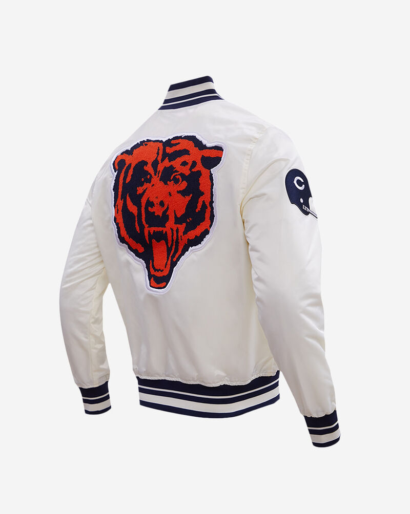 PRO STANDARD Chicago Bears Retro Classic Rib Satin Jacket FCH643384-EMN cream 3