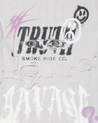 Smoke Rise Kids' Distressed Visionary Graphic Tee BKT26F558SN White 3