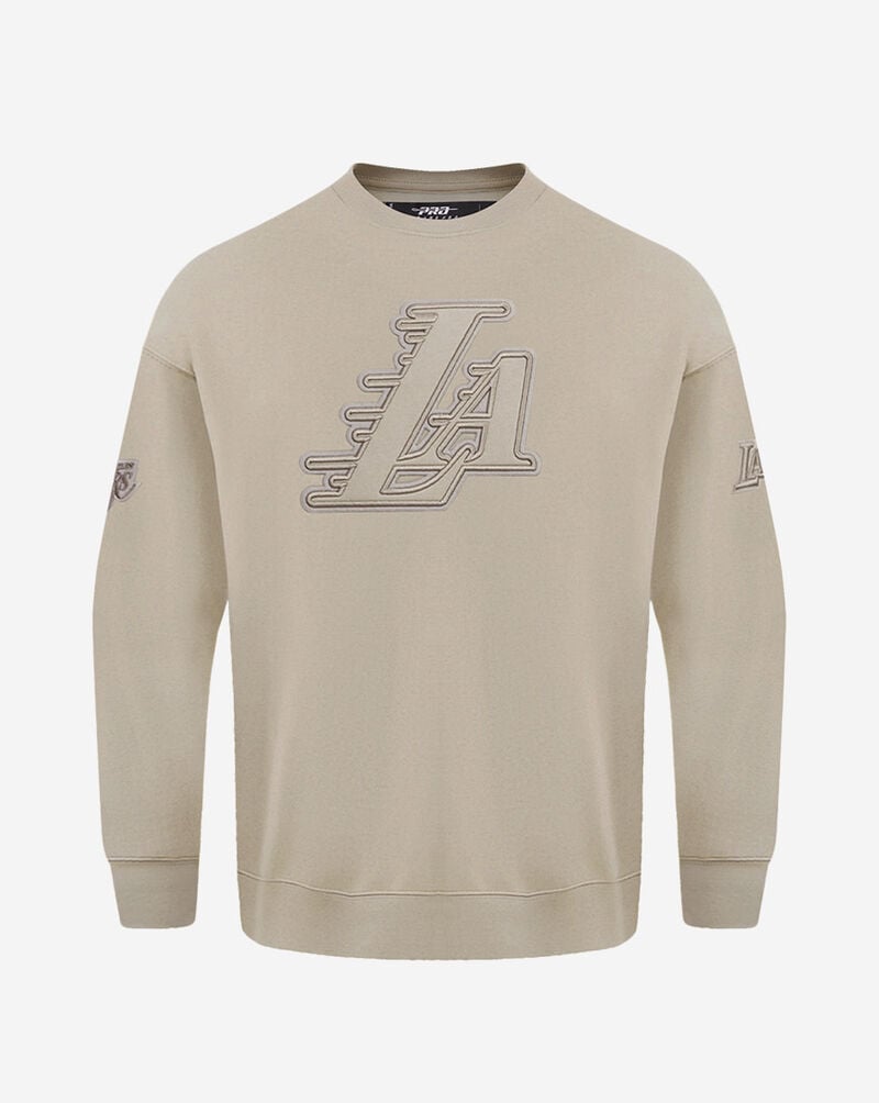PRO STANDARD Los Angeles Lakers Neutral Drop Shoulder Fleece Crewneck BLL557340-TAU Beige 1