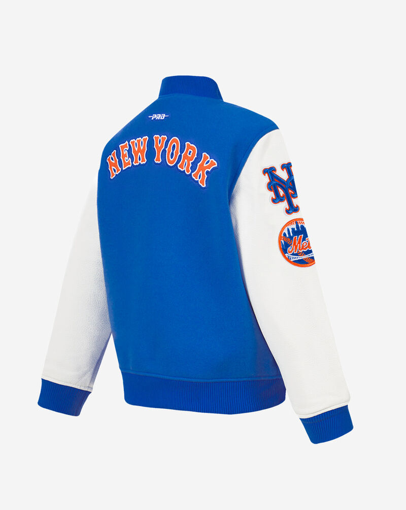 PRO STANDARD Big Boys' New York Mets Classic Wool Varsity Jacket LNMB7315050-RWH Blue 3
