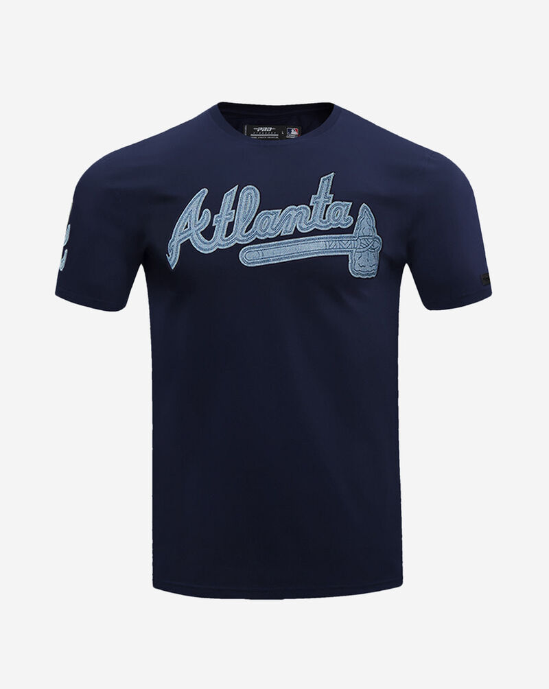PRO STANDARD Atlanta Braves Varsity Blues Tee LAB139177-MDN Blue 1