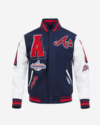 Atlanta Braves Mashup Rib Wool Varsity Jacket