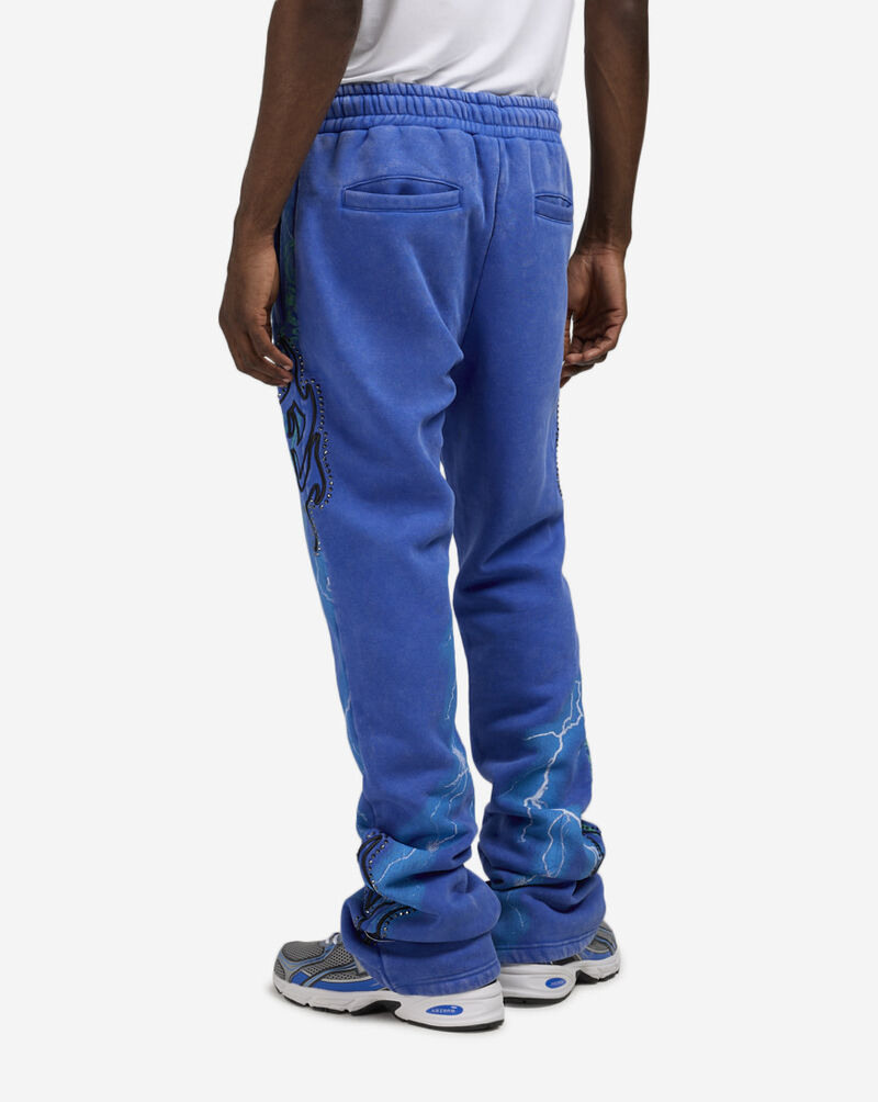 Smoke Rise Paradise Stacked Fleece Pants FP25567SNZ-BLU Blue 2