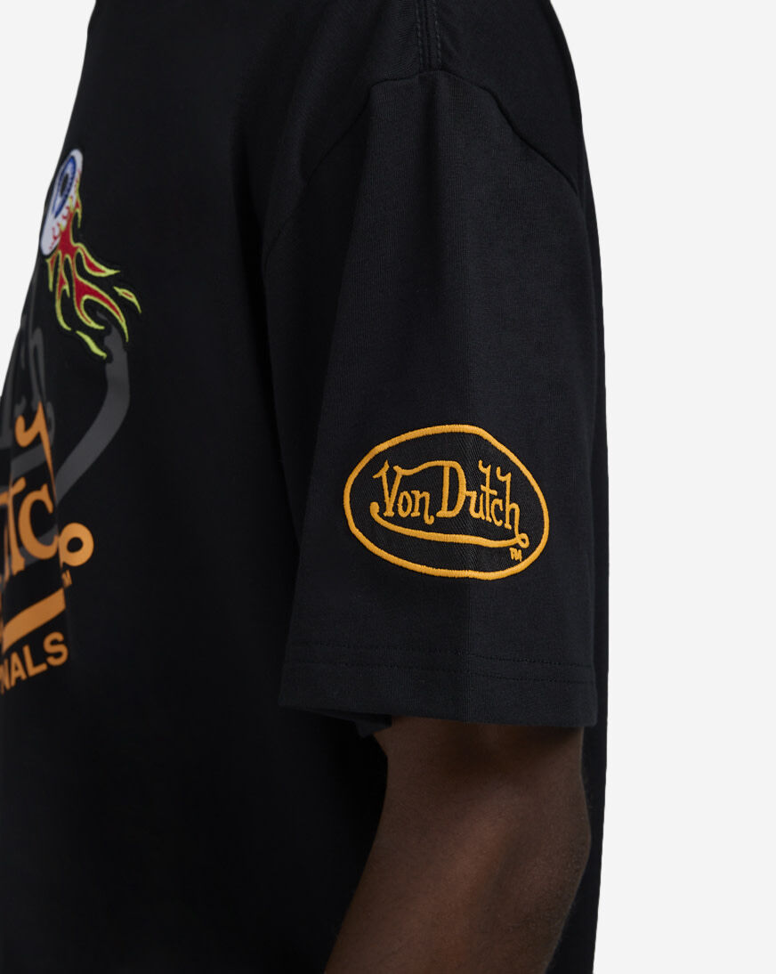 Shop Von Dutch Embroidery Patches Tee 4VND9C4276-BLK black