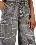 American Bazi Whisker Wash Stacked Denim Jeans ABWH-2001 Grey 3