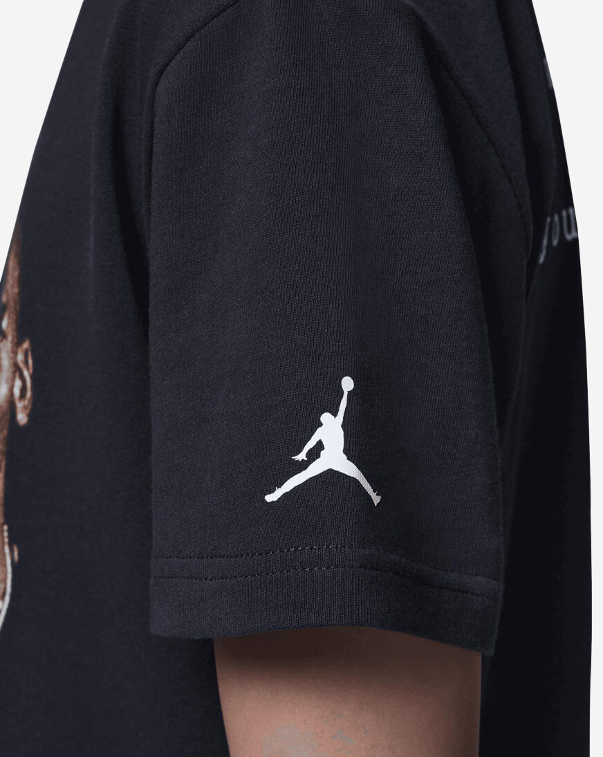 Shop Jordan Big Kids' J Day T-Shirt 95D674-G0T black