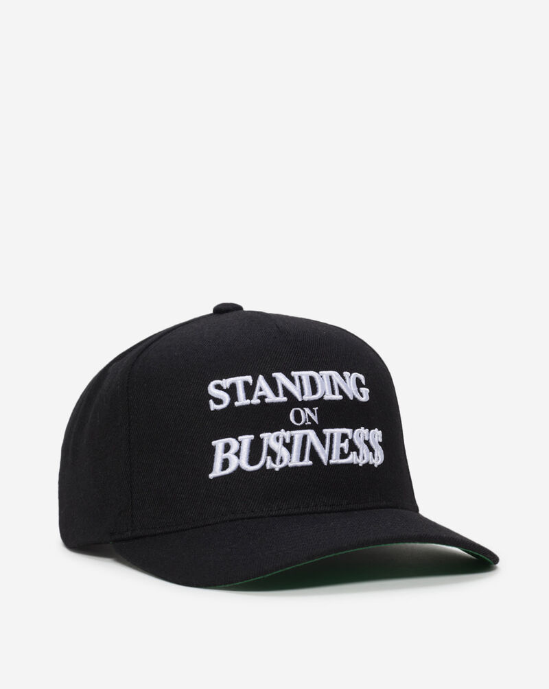 Field Grade Standing On Business Wool Trucker Hat 1005039 Black 1