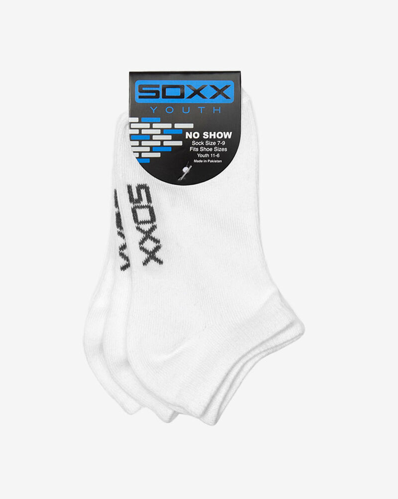 Soxx Grade School No Show Socks PL-SX5317100 White 1