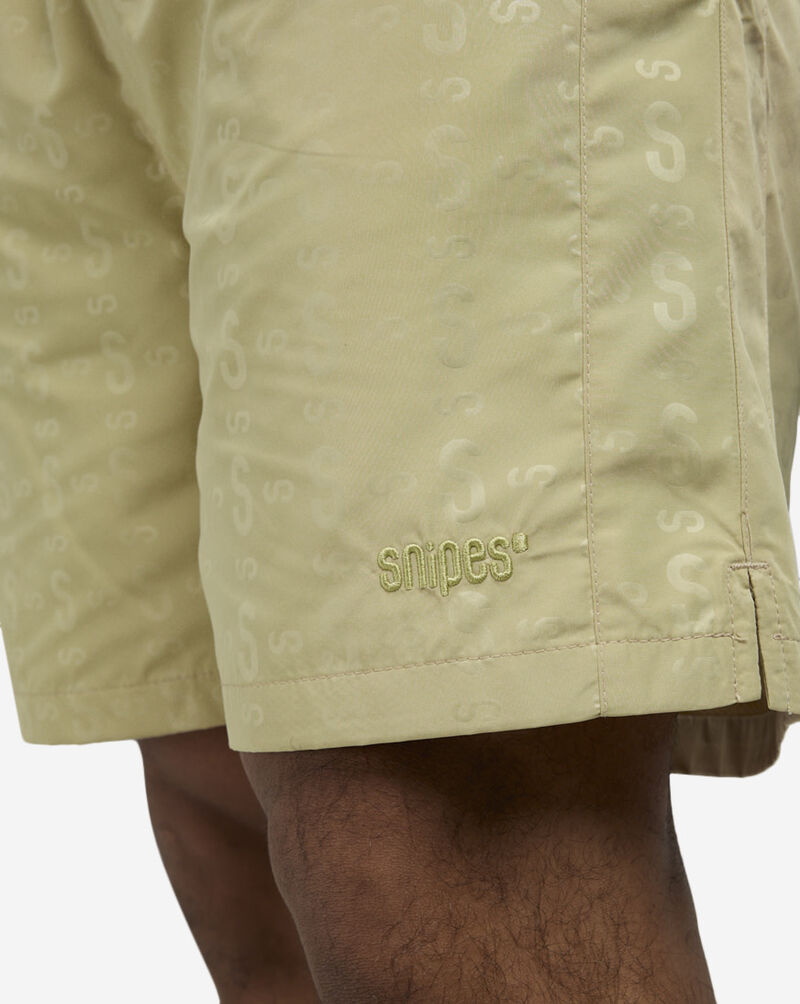 SNIPES Logo Repeat Nylon Shorts SNQ225003M-KHA Beige 3
