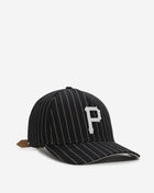 New Era 9Forty Pittsburgh Pirates A-Frame Dotted Pinstripe Energy Snapback Hat  60745193 Black 1