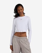 Nike NSW Chill Knit Slim Long-Sleeve Cropped Top HF5322-102 White 1