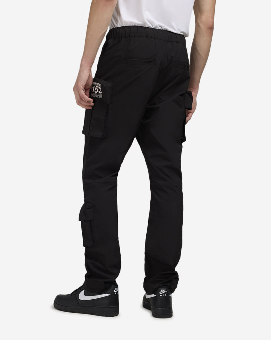 Shop Smoke Rise Multi Cargo Nylon Pants WP25584SN-BLK black