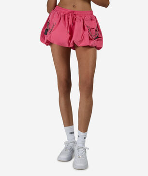 Washed Nylon Bubble Skirt