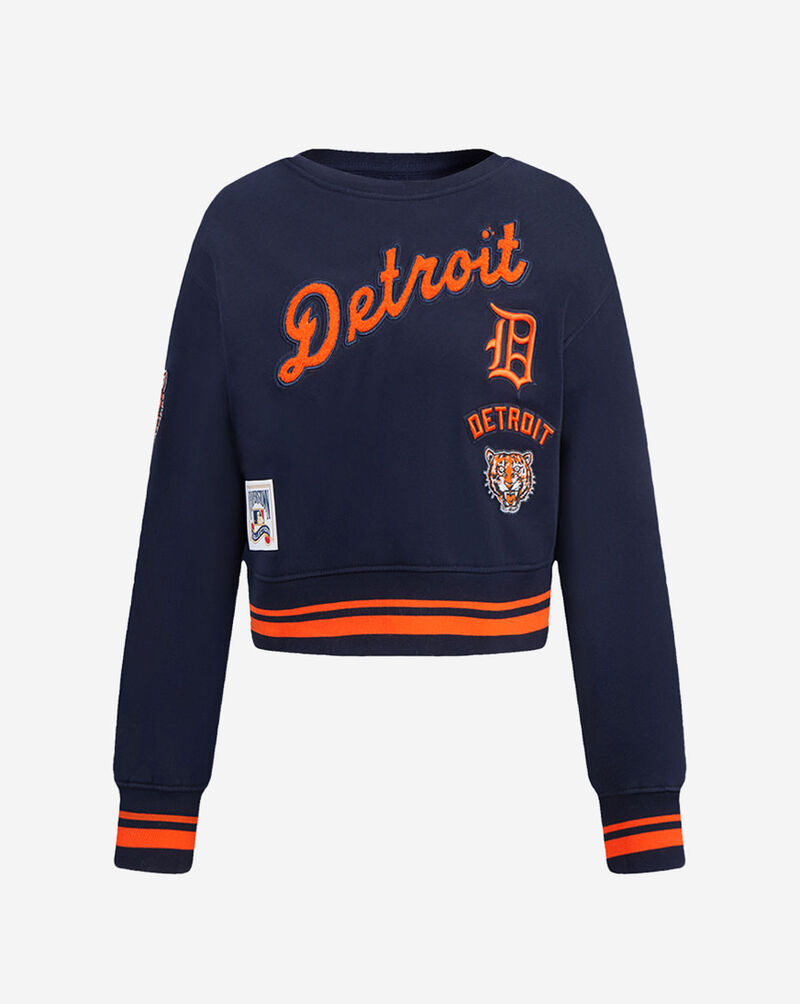 PRO STANDARD Big Girls' Detroit Tigers Retro Classic Rib Fleece Crewneck LDTBC315088-MOM Blue 1