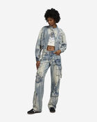 Wide Leg Cargo Tapestry Denim Jeans