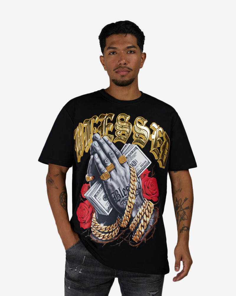 STREETZ IS WATCHIN Blessed Tee SIW5313-BLK Black 1