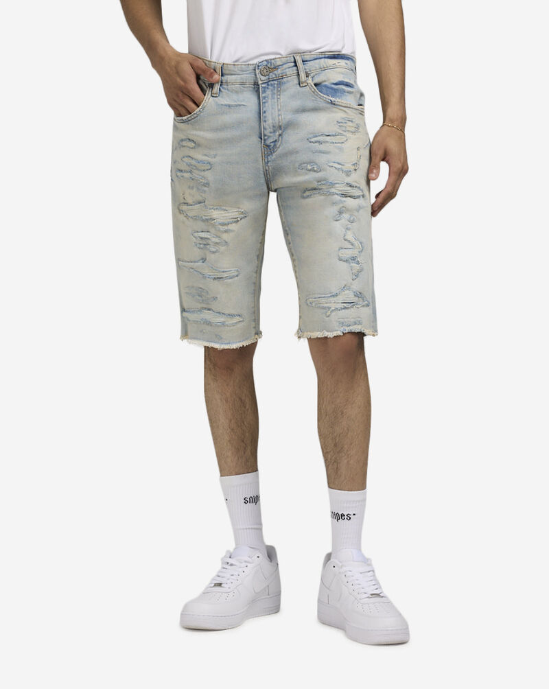 Distressed Denim Shorts