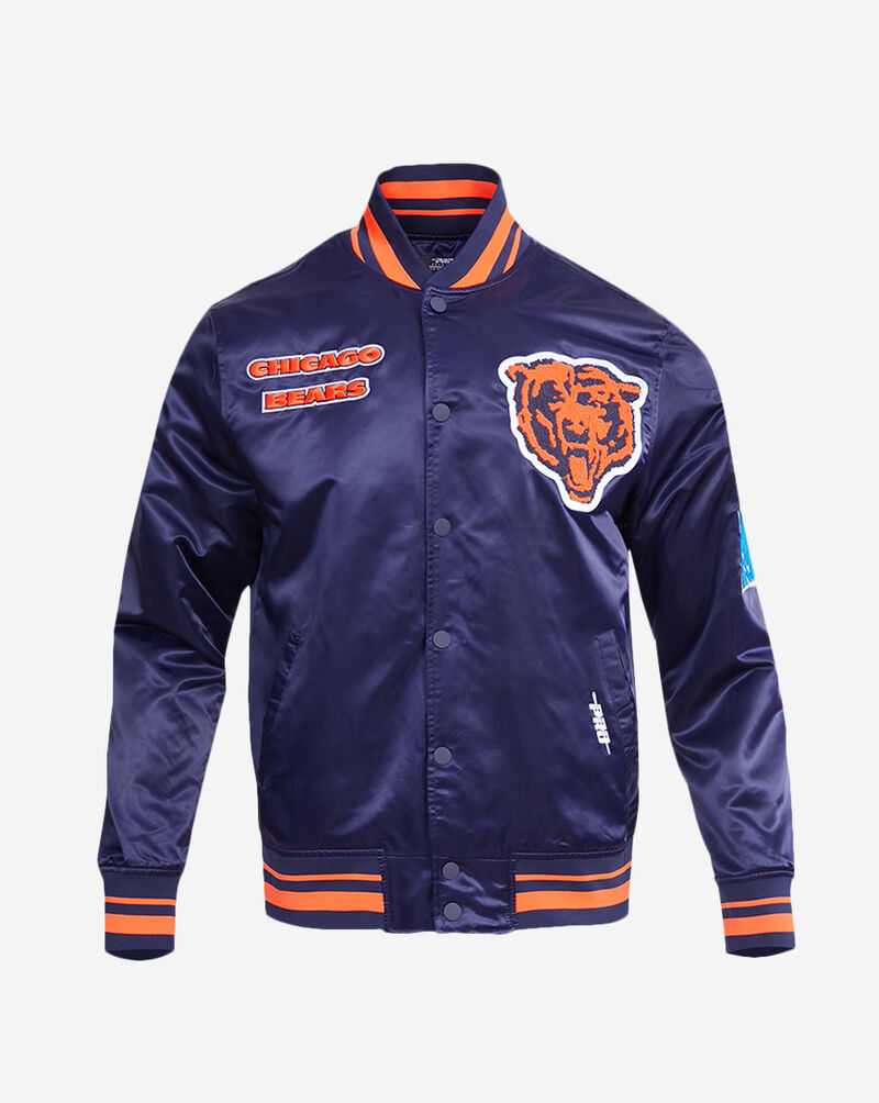 PRO STANDARD Chicago Bears Retro Classic Rib Satin Jacket FCH643384-MOM Blue 1