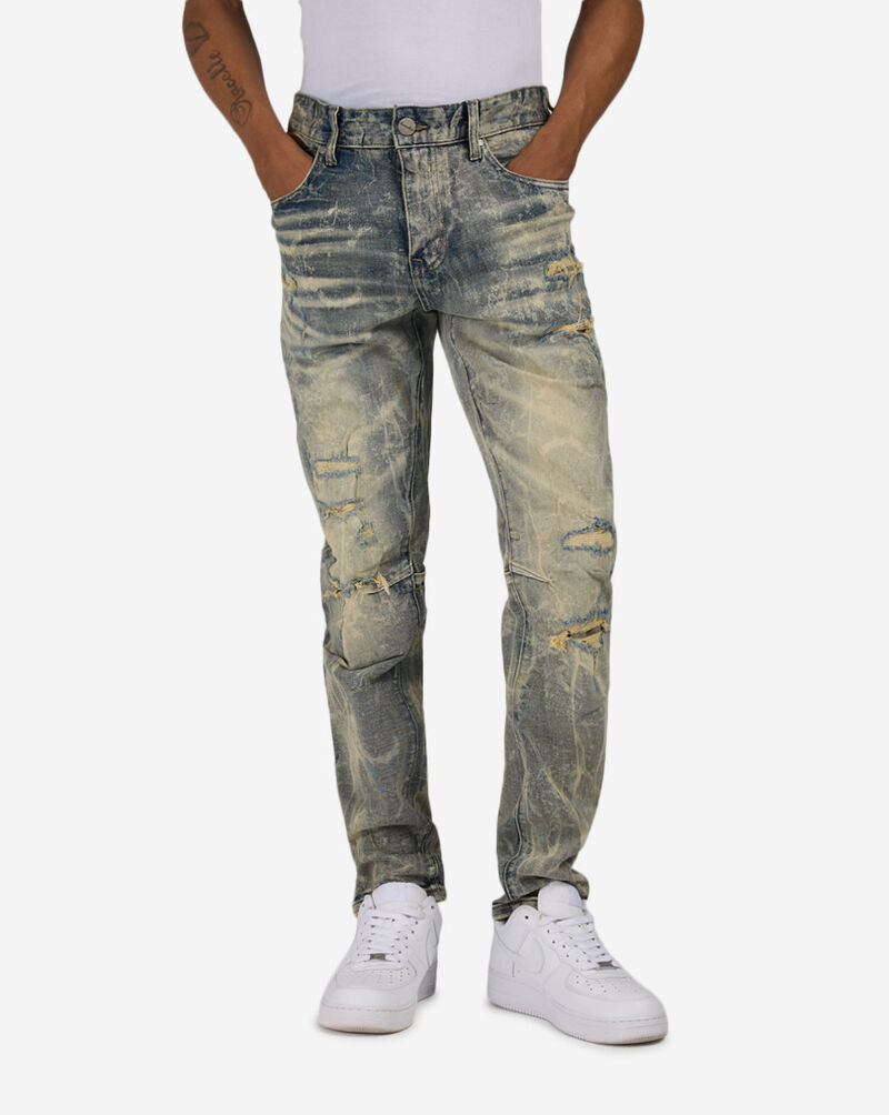 Smoke Rise Gradation Effect Rip and Repair Jean JP25512-BLU Blue 1