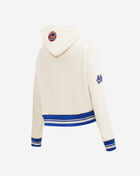 New York Mets Retro Classic Rib Fleece Cropped Pullover Hoodie