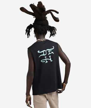 Skull Top Hat Muscle Tank